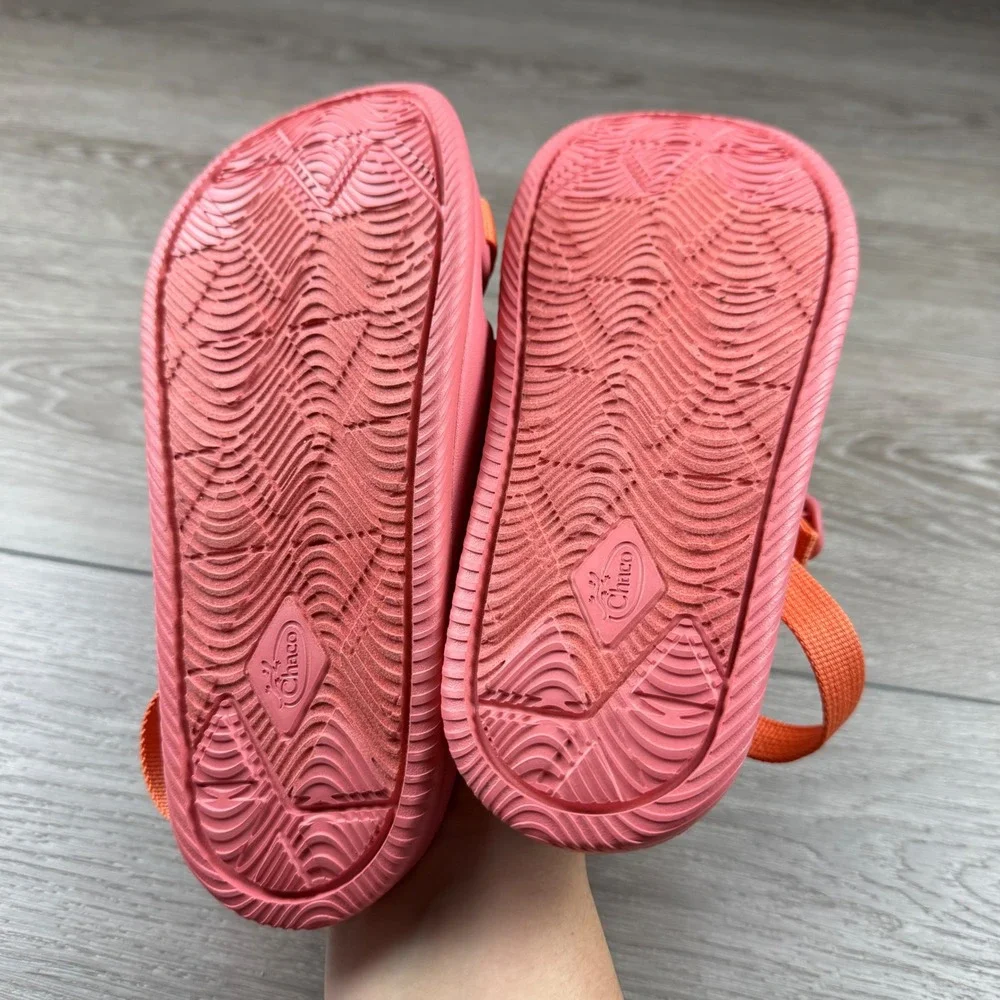 Chaco Kids Chillos Sport Sandals Z-Strap Rose Pink Orange Size 5